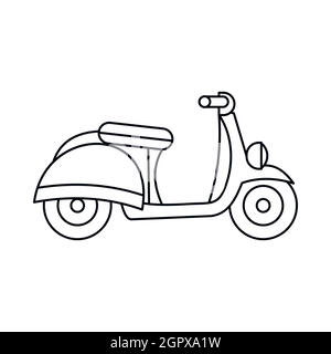 Motorbike icon, outline style Stock Vector