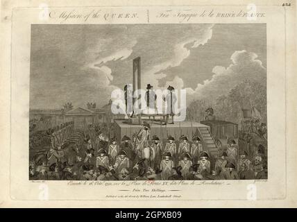 The Execution of Marie Antoinette on October 16, 1793, 1793-1794. Found in the Collection of the Biblioth&#xe8;que Nationale de France. Stock Photo