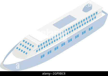 Big ship icon, isometric 3d style Stock Vector