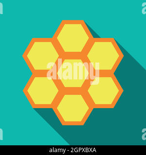 Honeycomb icon in flat style Stock Vector