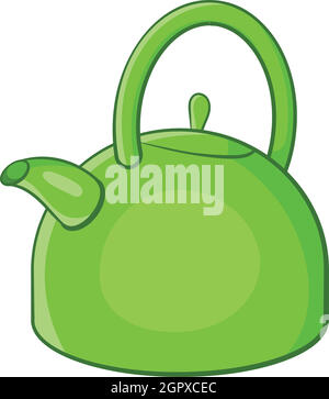 Kettle icon, cartoon style Stock Vector