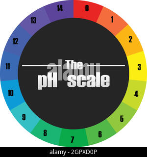The ph scale circle Stock Vector