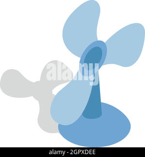 Fan icon, isometric 3d style Stock Vector