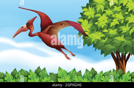 A Pterodactyl Stock Vector