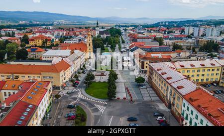 Aerial view of the city of Zvolen in Slovakia Stock Photo