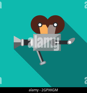 Cinema camera reel icon. Flat illustration of cinema camera reel vector ...