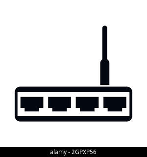 Router icon, simple style Stock Vector