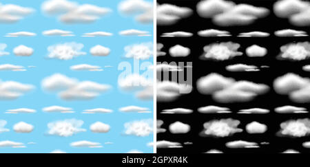 Seamless background with clouds in blue sky Stock Vector Image & Art ...