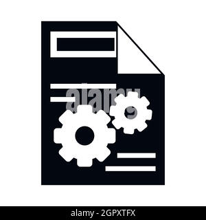 Web setting icon, simple style Stock Vector