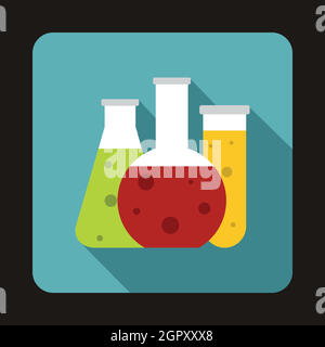 Chemical laboratory of science flat style vector illustration Stock ...