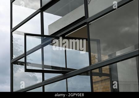 Bauhaus architecture: detail of the Fagus factory in Alfeld Stock Photo
