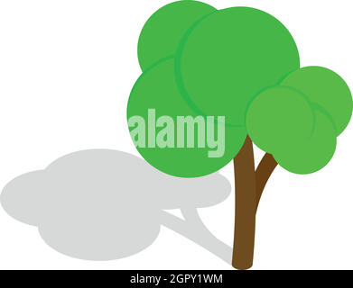 Tree icon, isometric 3d style Stock Vector