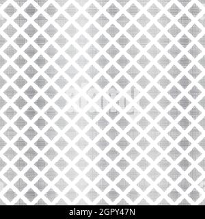 Elegant Silver Geometrical Seamless Pattern Design on White Background Stock Vector