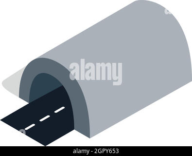 Tunnel icon, isometric 3d style Stock Vector