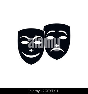 Carnival mask icon, simple style Stock Vector