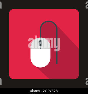 Computer mouse icon in flat style Stock Vector