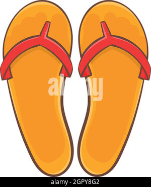 Flips flops icon, cartoon style Stock Vector