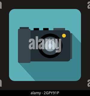 Camera icon in flat style. Vector illustration. Stock image. EPS 10 ...