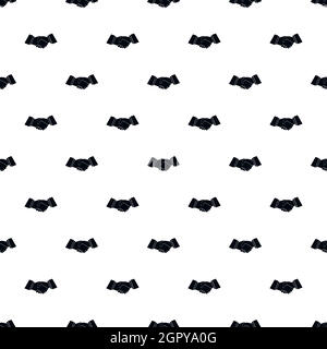Handshake pattern, simple style Stock Vector