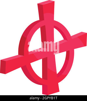 Target icon, cartoon style Stock Vector