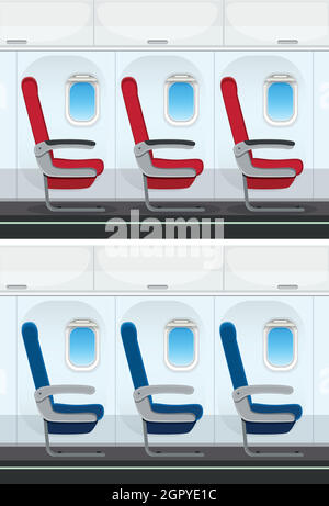 Set of airplane seat layout illustration Stock Vector Image & Art - Alamy