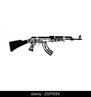 Military rifle icon, simple style Stock Vector