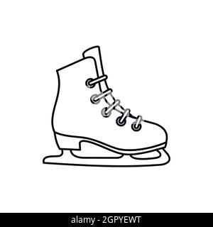 Skates icon, outline style Stock Vector