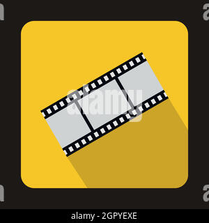 Film strip icon in flat style Stock Vector