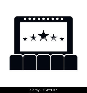 Cinema icon, simple style Stock Vector