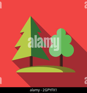 tree plant forest flat style icon Stock Vector Image & Art - Alamy