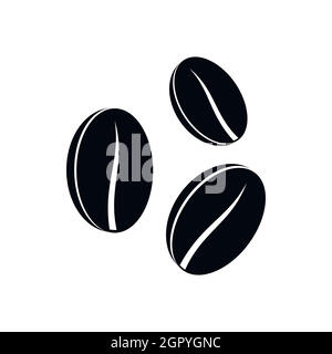 Coffee beans icon, simple style Stock Vector