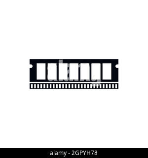 DVD RAM module for the personal computer icon Stock Vector