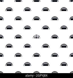 Round garage pattern, simple style Stock Vector