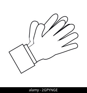 Clapping applauding hands icon, outline style Stock Vector