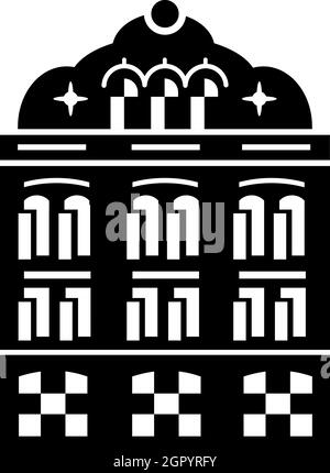 Mosque building icon, simple style Stock Vector