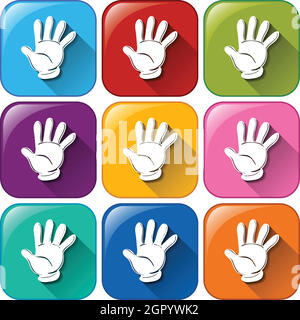 Hand icons Stock Vector