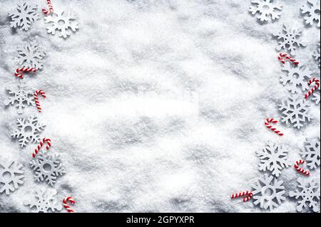 Christmas decorations on white background. Holiday concept. Stock Photo