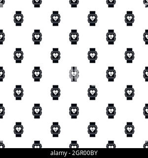 Fitness smart watch pattern, simple style Stock Vector