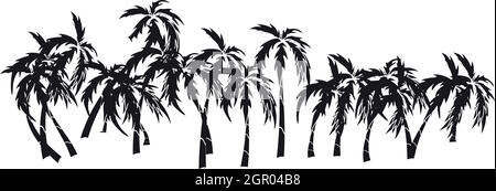 Palm trees icon in simple style Stock Vector