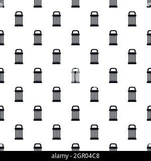 Trash pattern, simple style Stock Vector