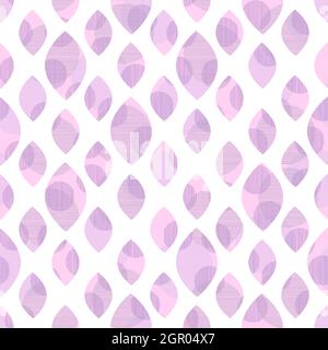 Pink Textured Geometric Seamless Pattern Design on White Background Stock Vector