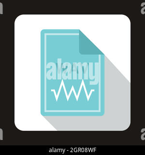 File WAV icon, flat style Stock Vector