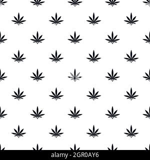 Cannabis leaf pattern, simple style Stock Vector