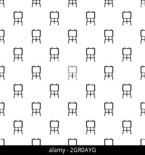Easel for painter pattern, simple style Stock Vector