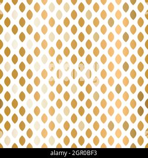 Gold Seamless Pattern Design on White Background Stock Vector