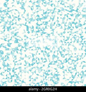 Abstract geometric pattern, small spots and dots. Teal particles on light background. Seamless vector pattern. Abstract background. Stock Vector