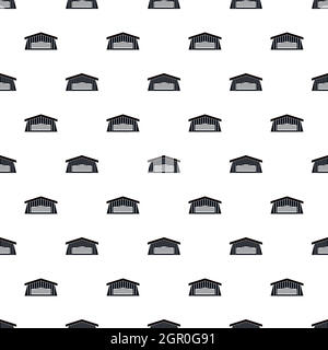 Barn pattern, simple style Stock Vector