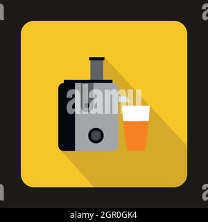 Juicer icon, flat style Stock Vector