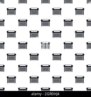 Garage with gate pattern, simple style Stock Vector
