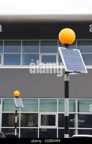 Solar Powered Belisha Beacon on industrial estate